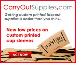 CarryOutSupplies.com rolls out lower prices for custom cup sleeves
